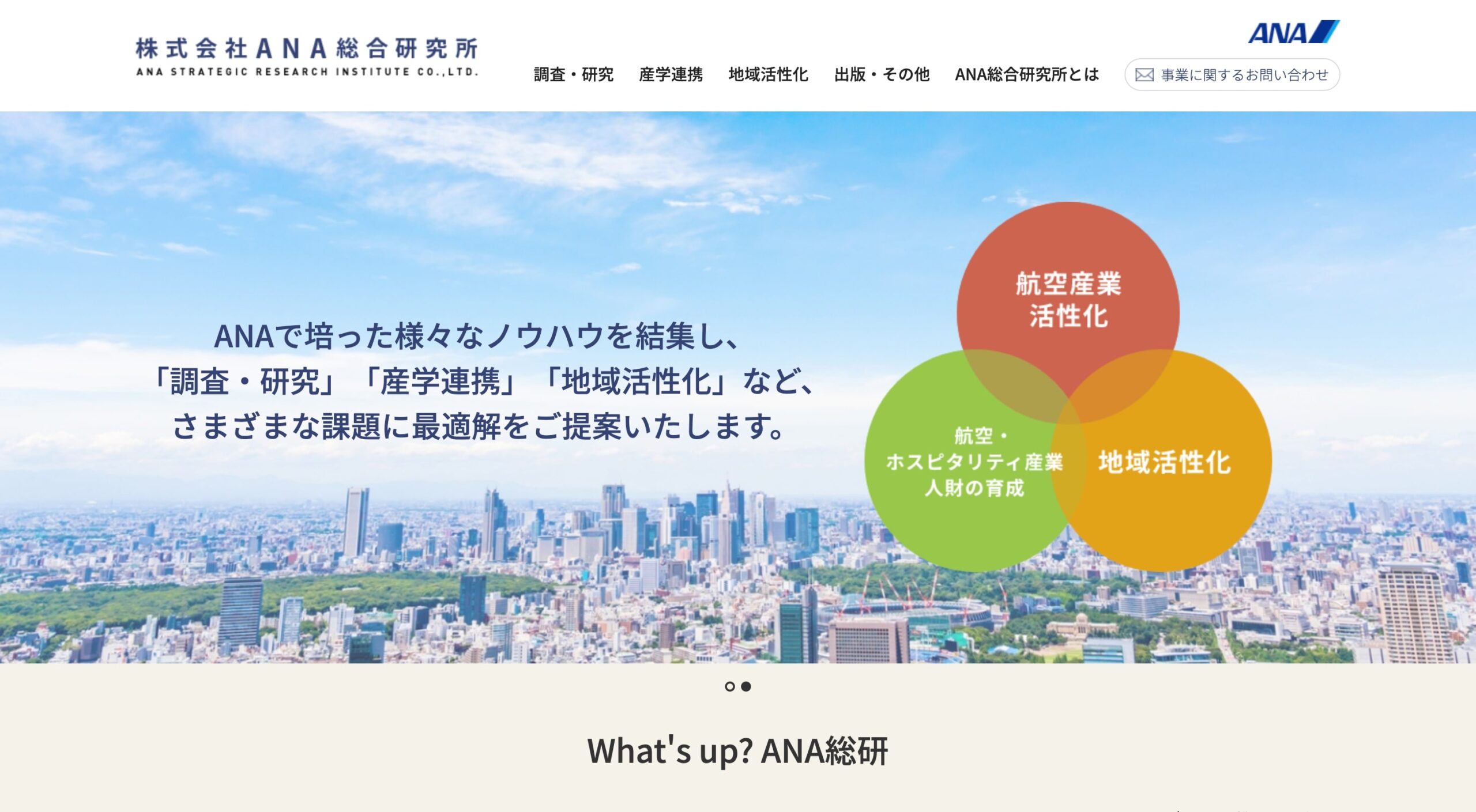 株式会社ANA総合研究所 コーポレートサイト
